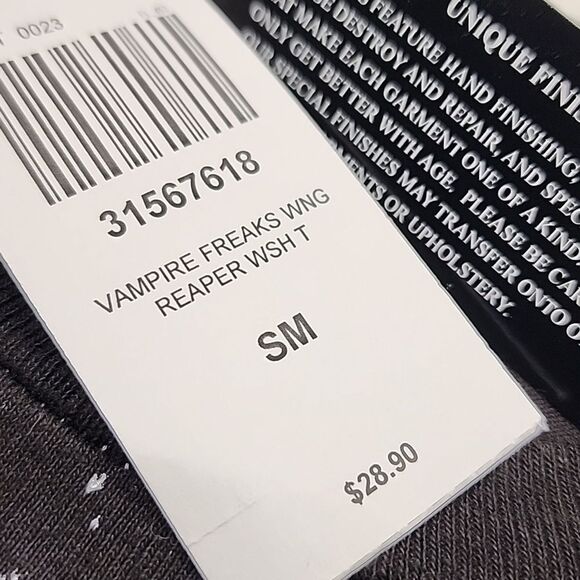 Vampire Freaks metal bat gothic castle red black shirt VampFreaks Small Unisex - Picture 4 of 9